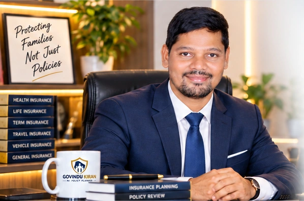 Approachable portrait of Govindu Kiran as an insurance advisor